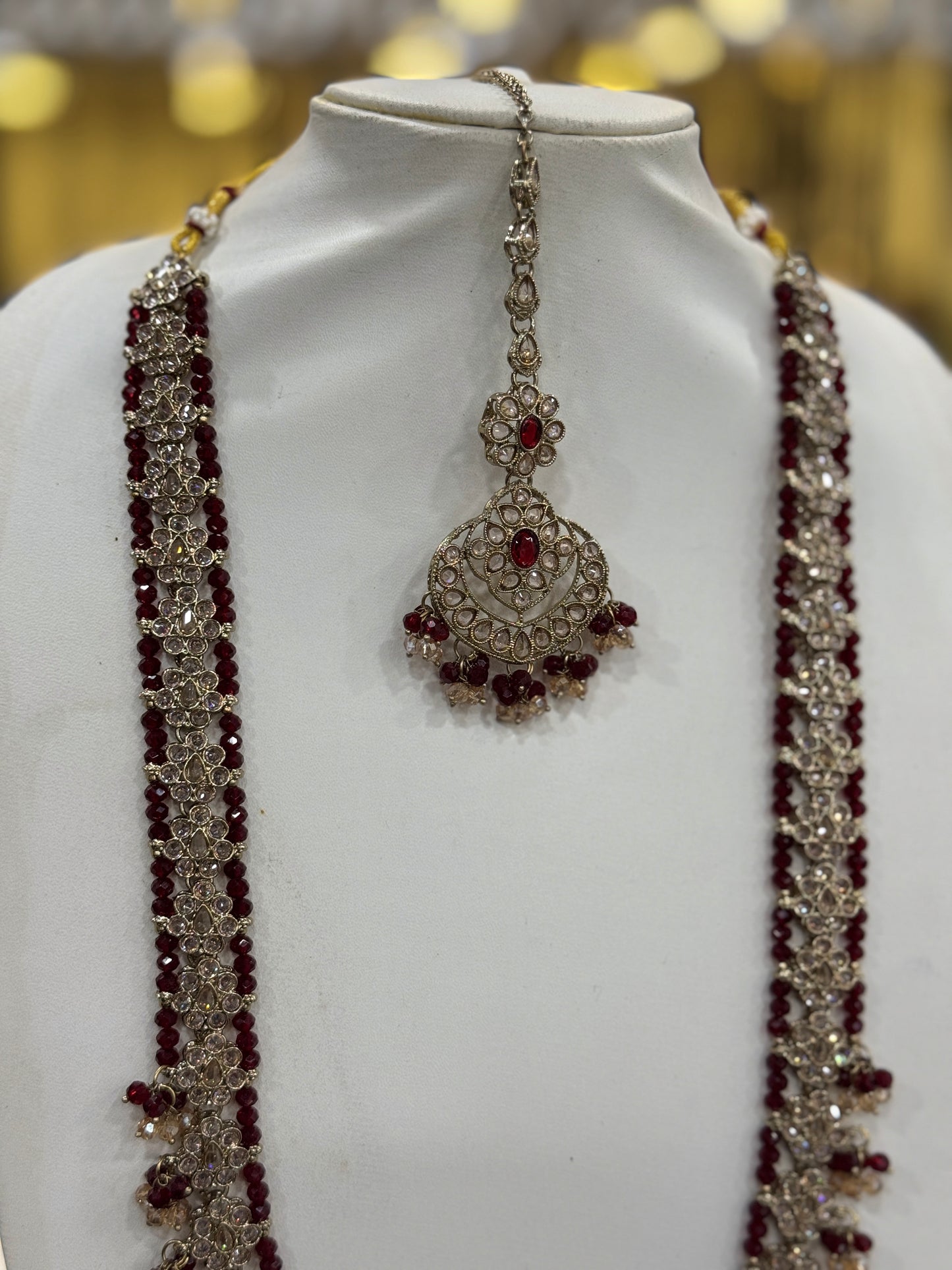 MAHA MAROON - Mala jewellery set