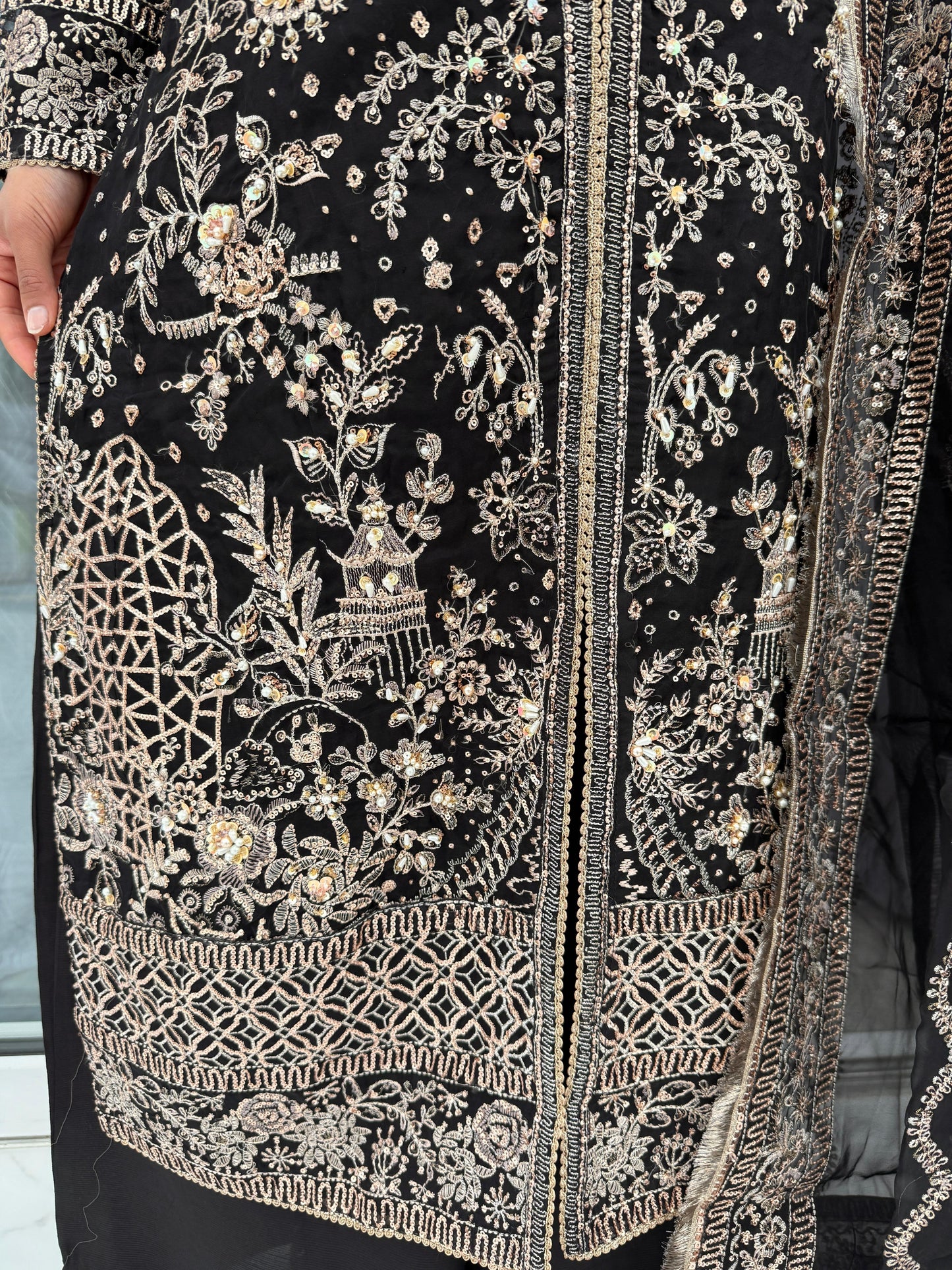 ZIKR-E-YAAR - Embroidered organza readymade outfit