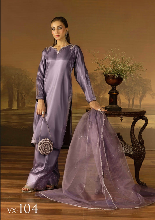 SIMRANS SILK SILHOUETTE- DARK LAVENDER