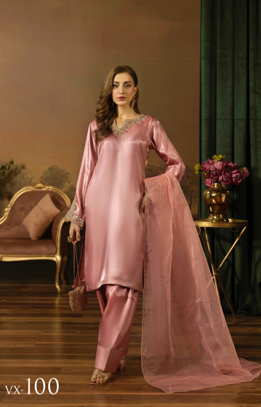 SIMRANS SILK SILHOUETTE - PINK