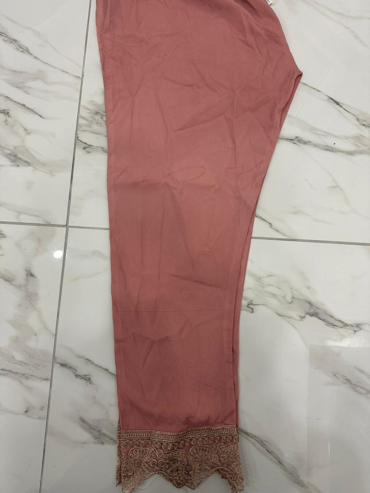 3 piece embroidered chiffon outfit