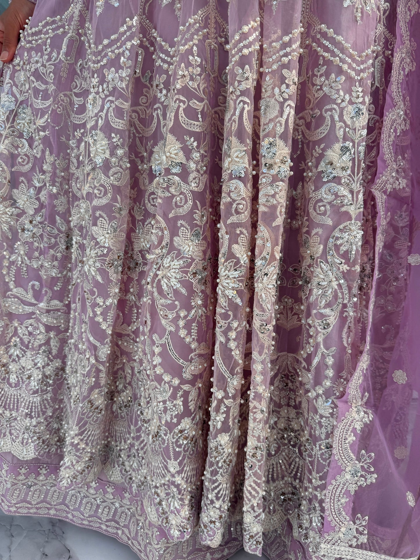 ALAYNA - Embroidered organza maxi partywear dress