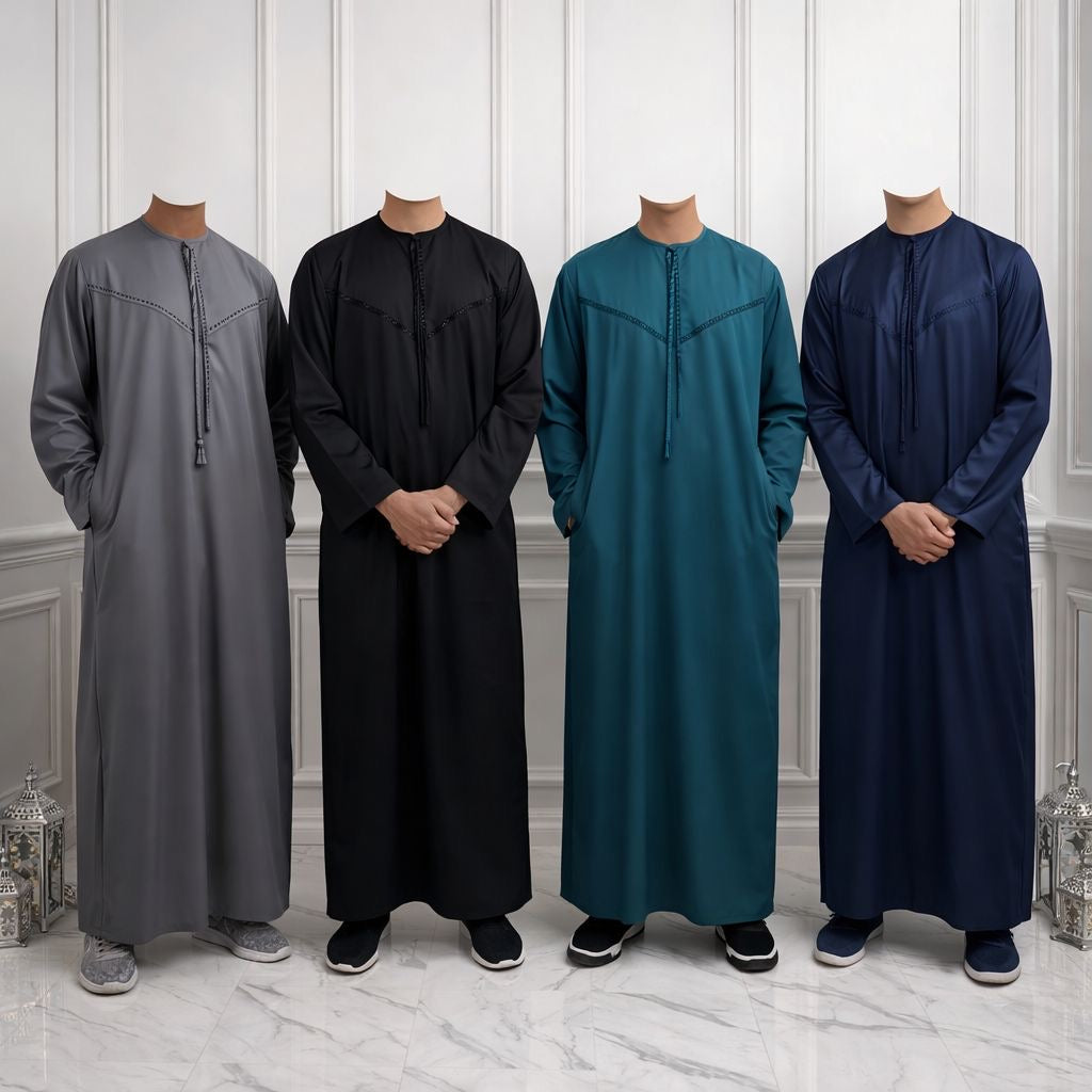 Men’s embroidered Emiriti Tassel Thobe