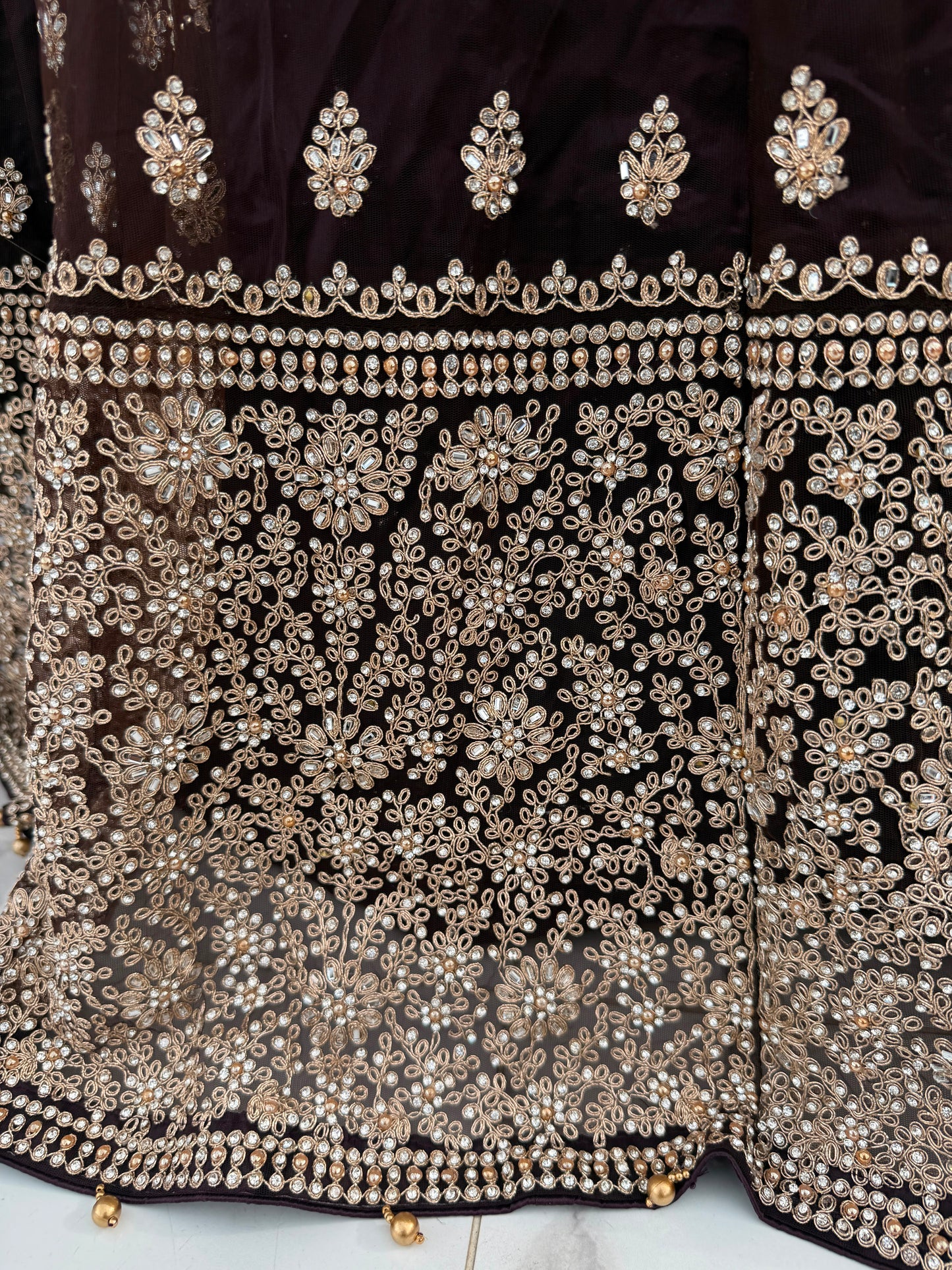 ANAYA - Embroidered net dress with stonework