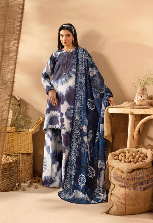 OMBRÉ SILK KHADDER WITH CHIFFON DIGITAL DUPATTA SIMRANS (PREORDER - DISPATCH 17/09/26)