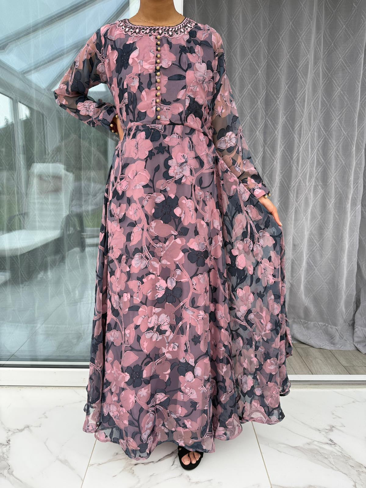 BRASSO CHIFFON MAXI