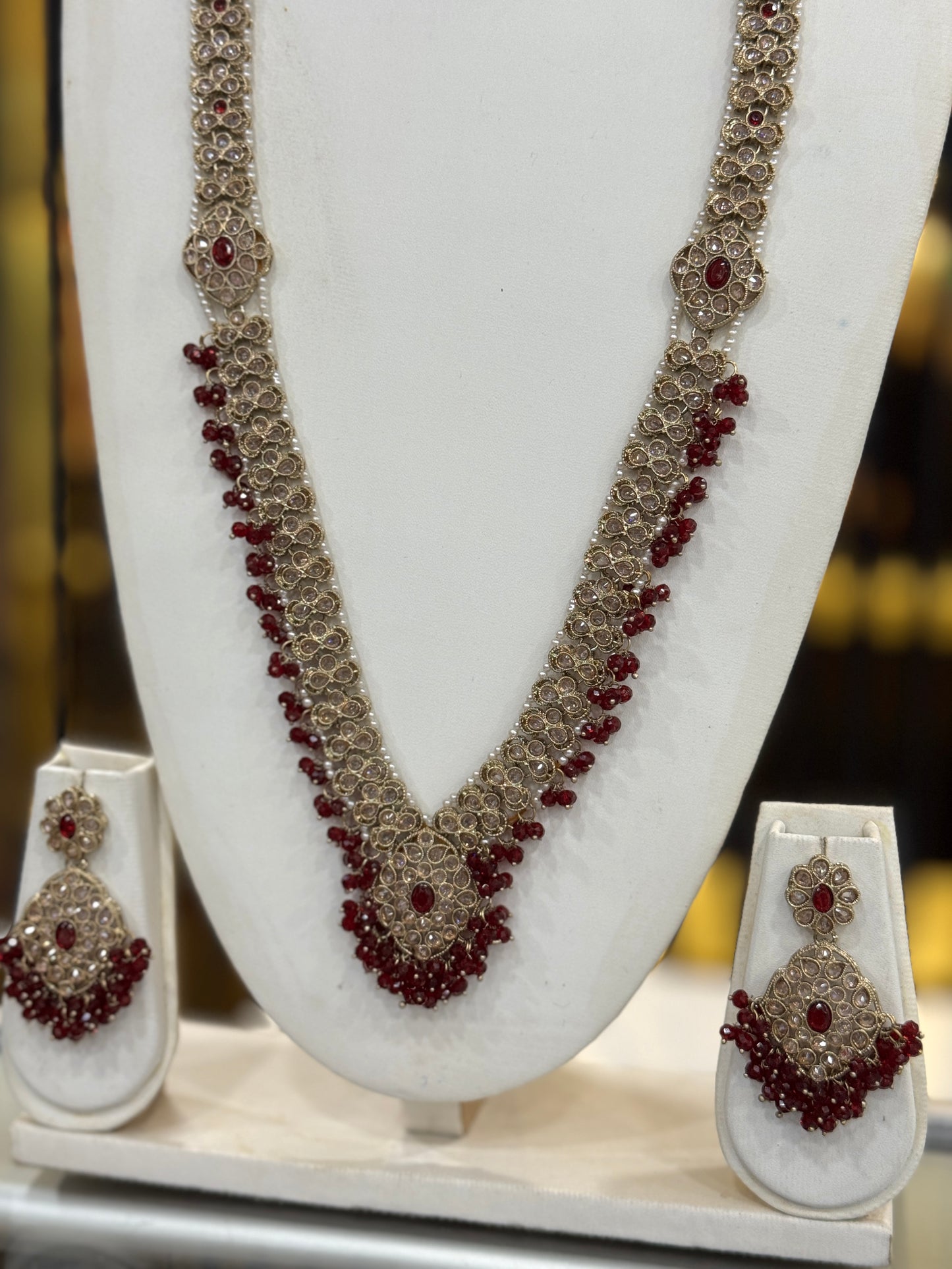 HAYAT MAROON - Mala jewellery set