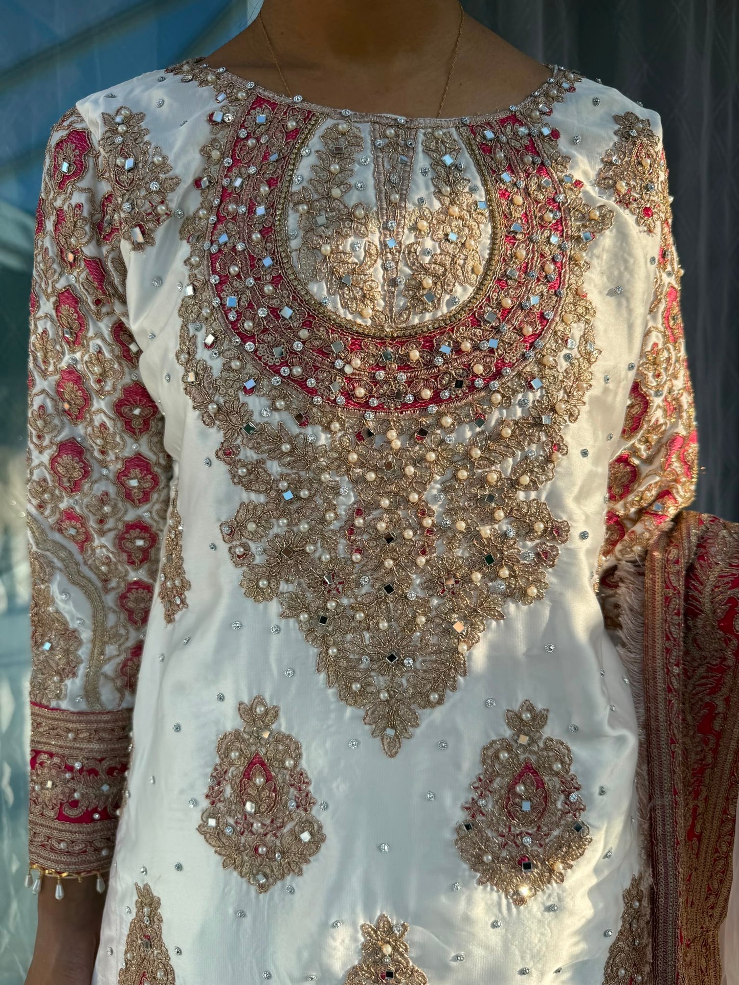 HEERIYE - Luxury embroidered silk kameez with plazo