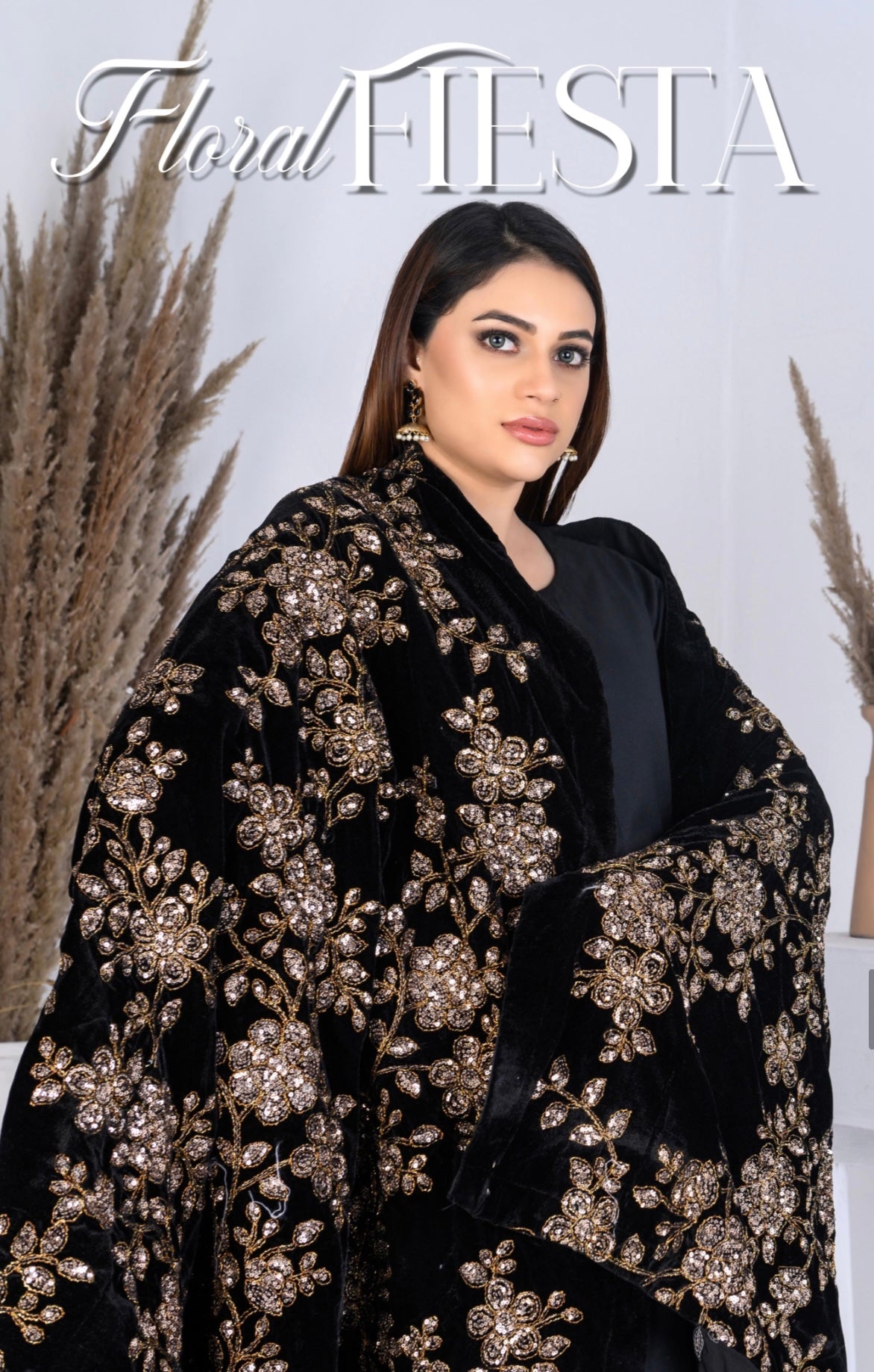 LUX VELVET SHAWL COLLECTION- BLACK