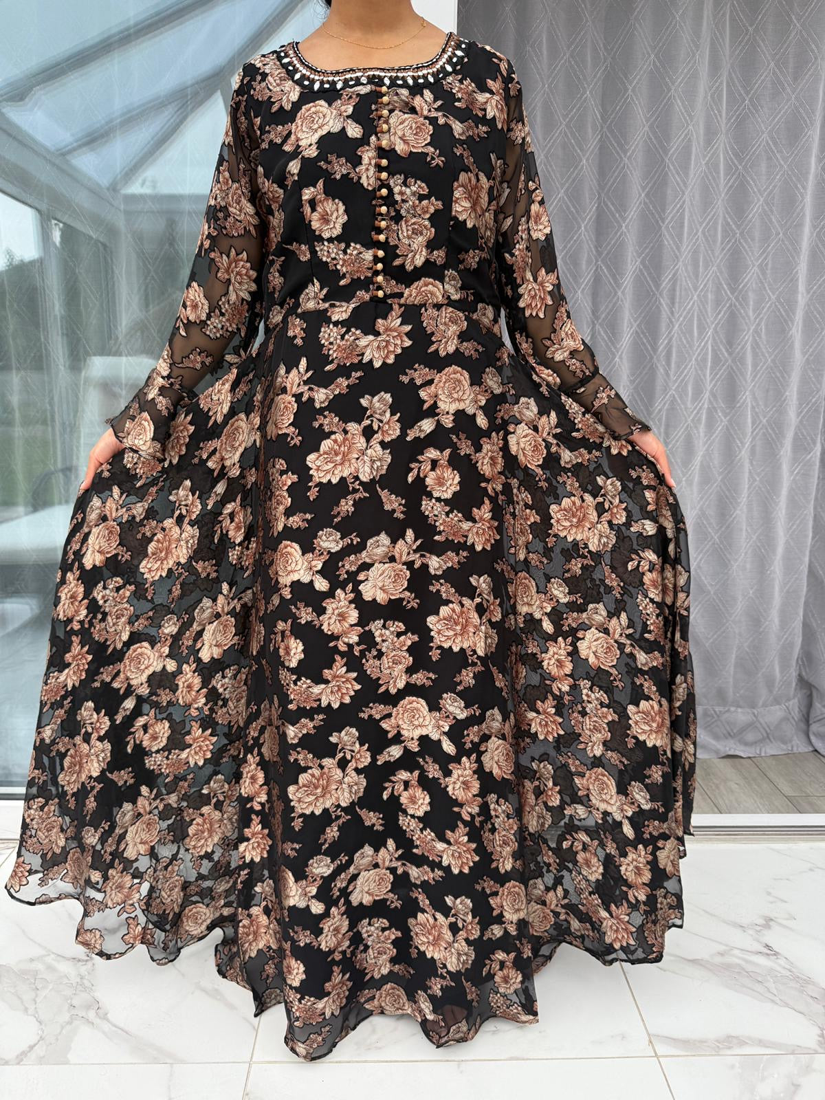 BRASSO CHIFFON MAXI