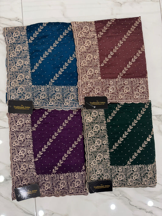 JAAL EMBROIDERED SAREE - 332