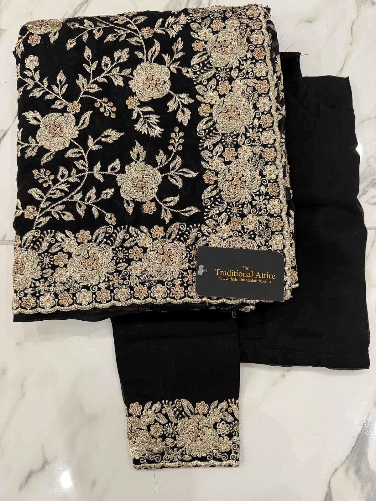 ESHA - Embroidered stonework Saree