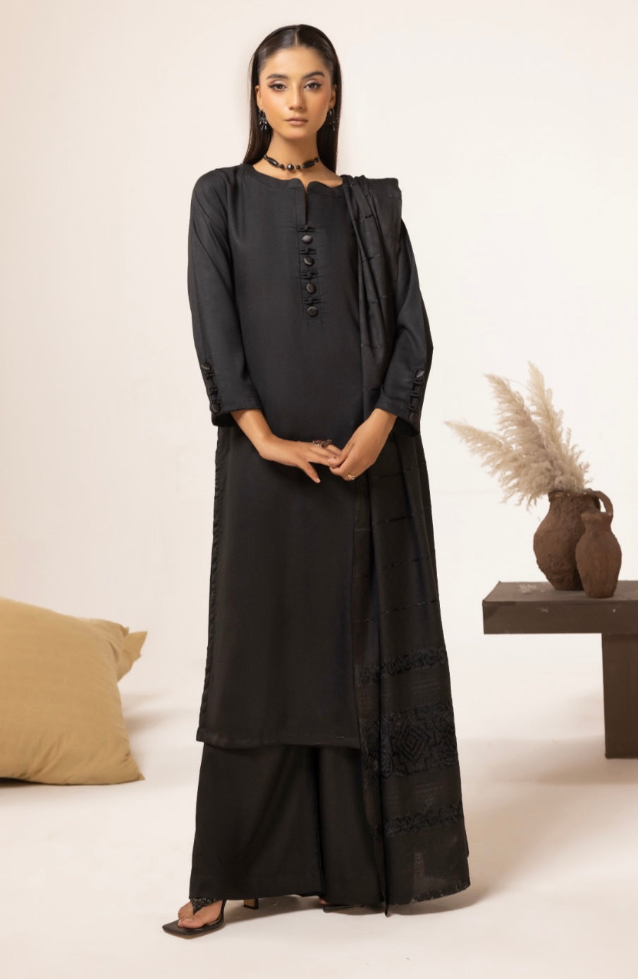 MARIAM DHANAK COLLECTION BLACK