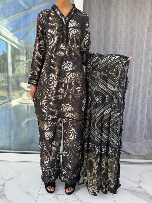 OMBRÉ SILK KHADDER WITH CHIFFON DIGITAL DUPATTA SIMRANS