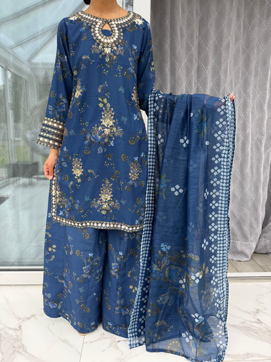 NYLA - Floral printed and embroidered outfit with Kali Sharara