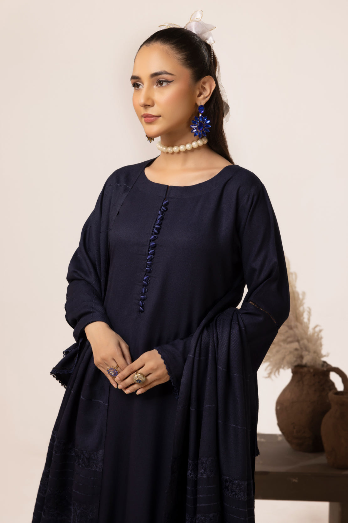 MARIAM DHANAK COLLECTION NAVY BLUE