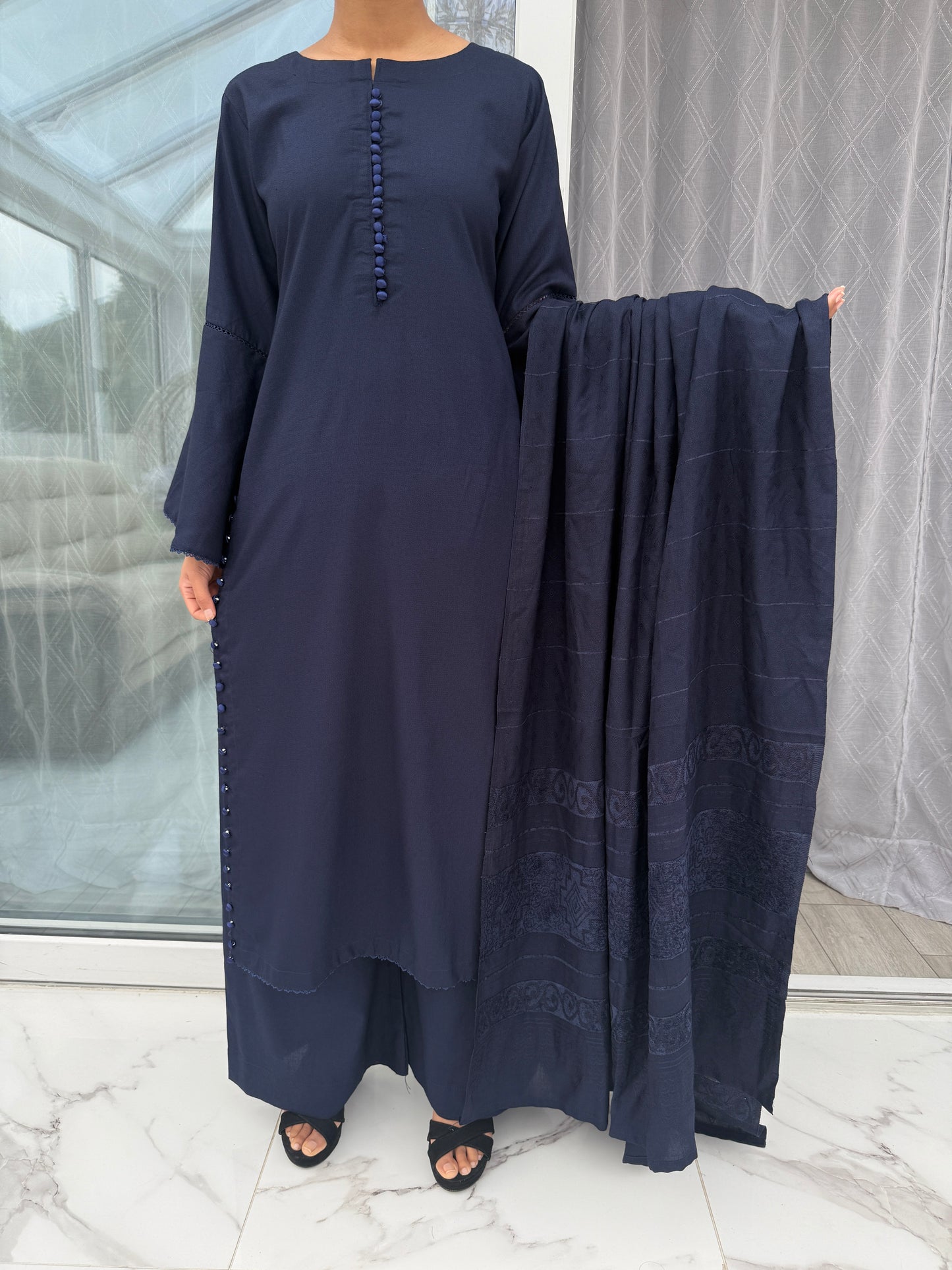 MARIAM DHANAK COLLECTION NAVY BLUE