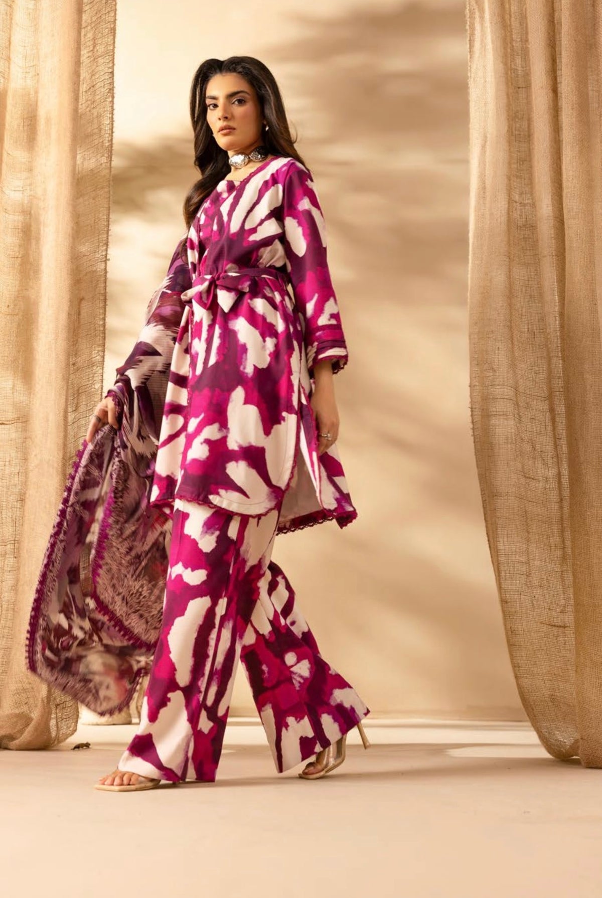 OMBRÉ SILK KHADDER WITH CHIFFON DIGITAL DUPATTA SIMRANS (PREORDER - DISPATCH 17/09/26)