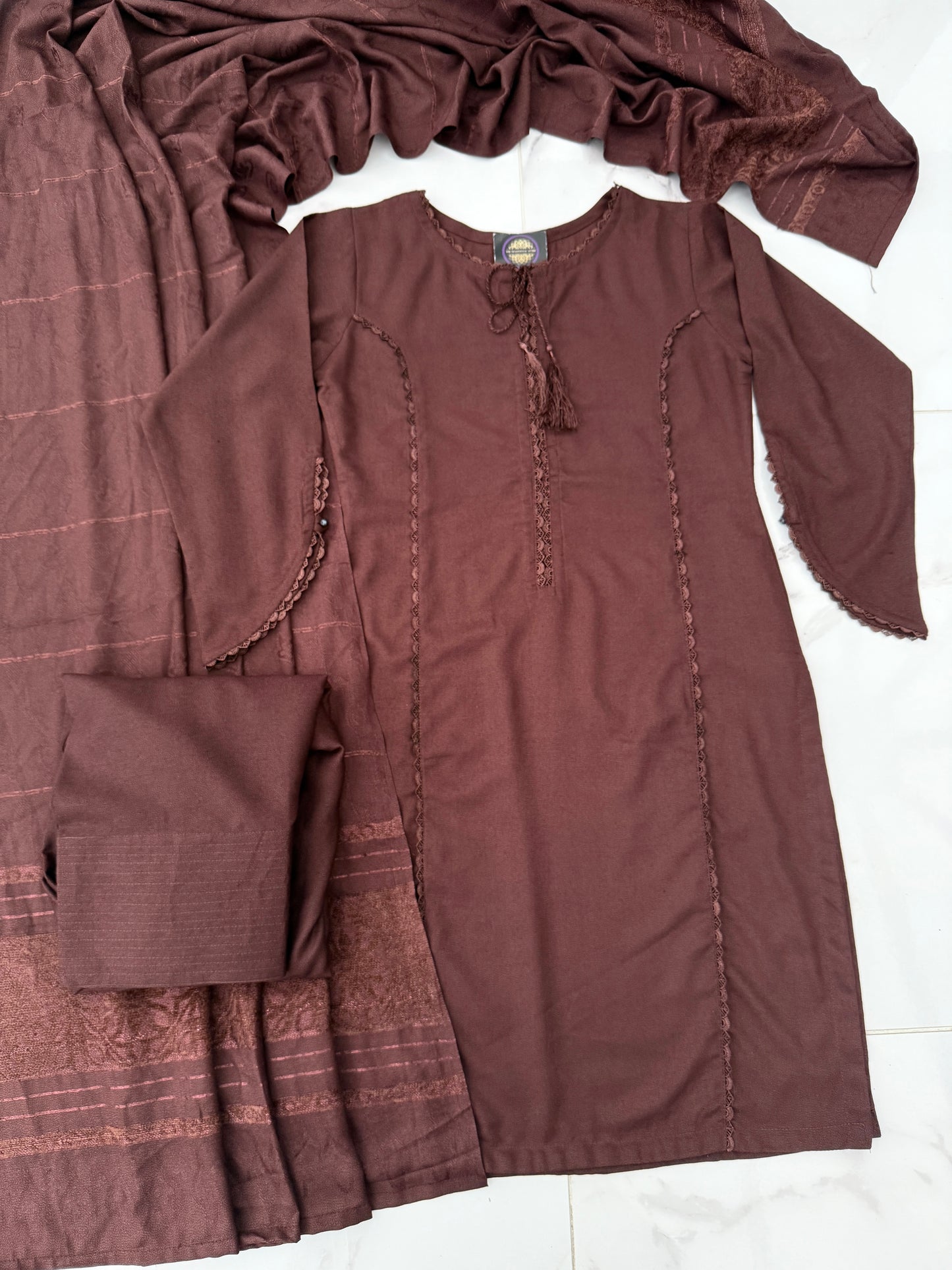 MARIAM DHANAK COLLECTION CHOCOLATE BROWN