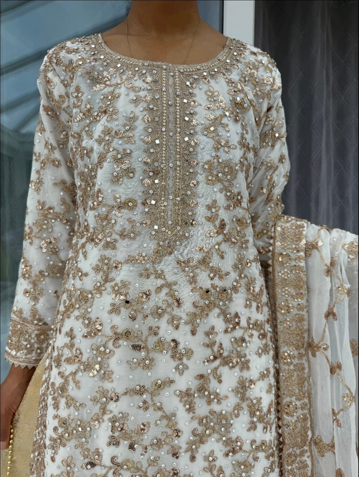ALISHA - Luxury brocade kameez with brocade lengha