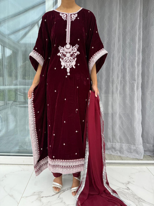 ZAYNA LUX VELVET KAFTAN SIMRANS