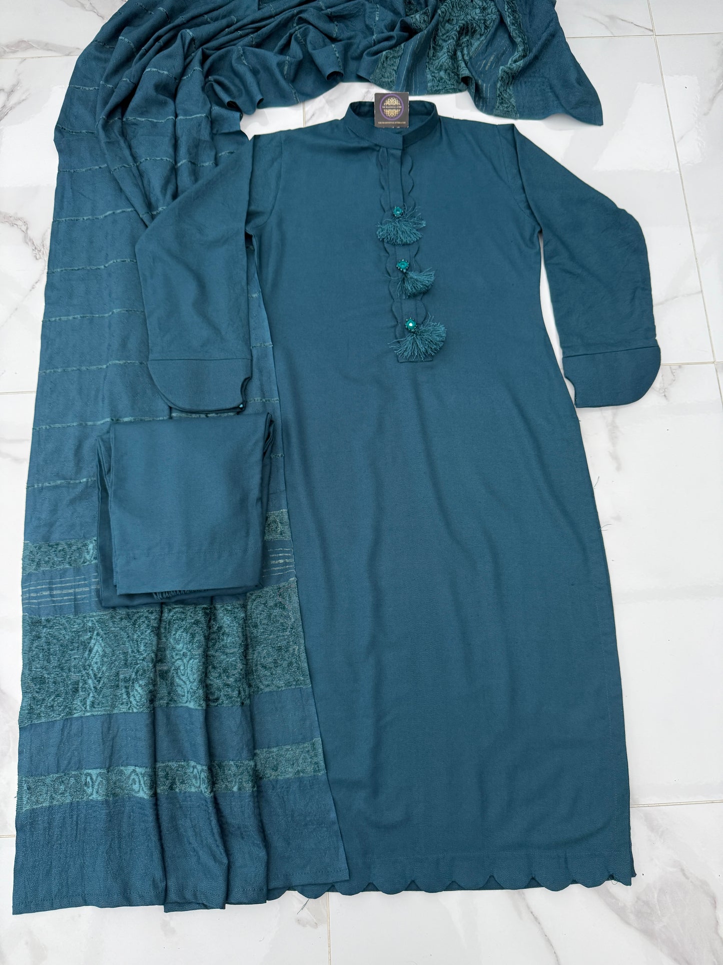 MARIAM DHANAK COLLECTION TEAL