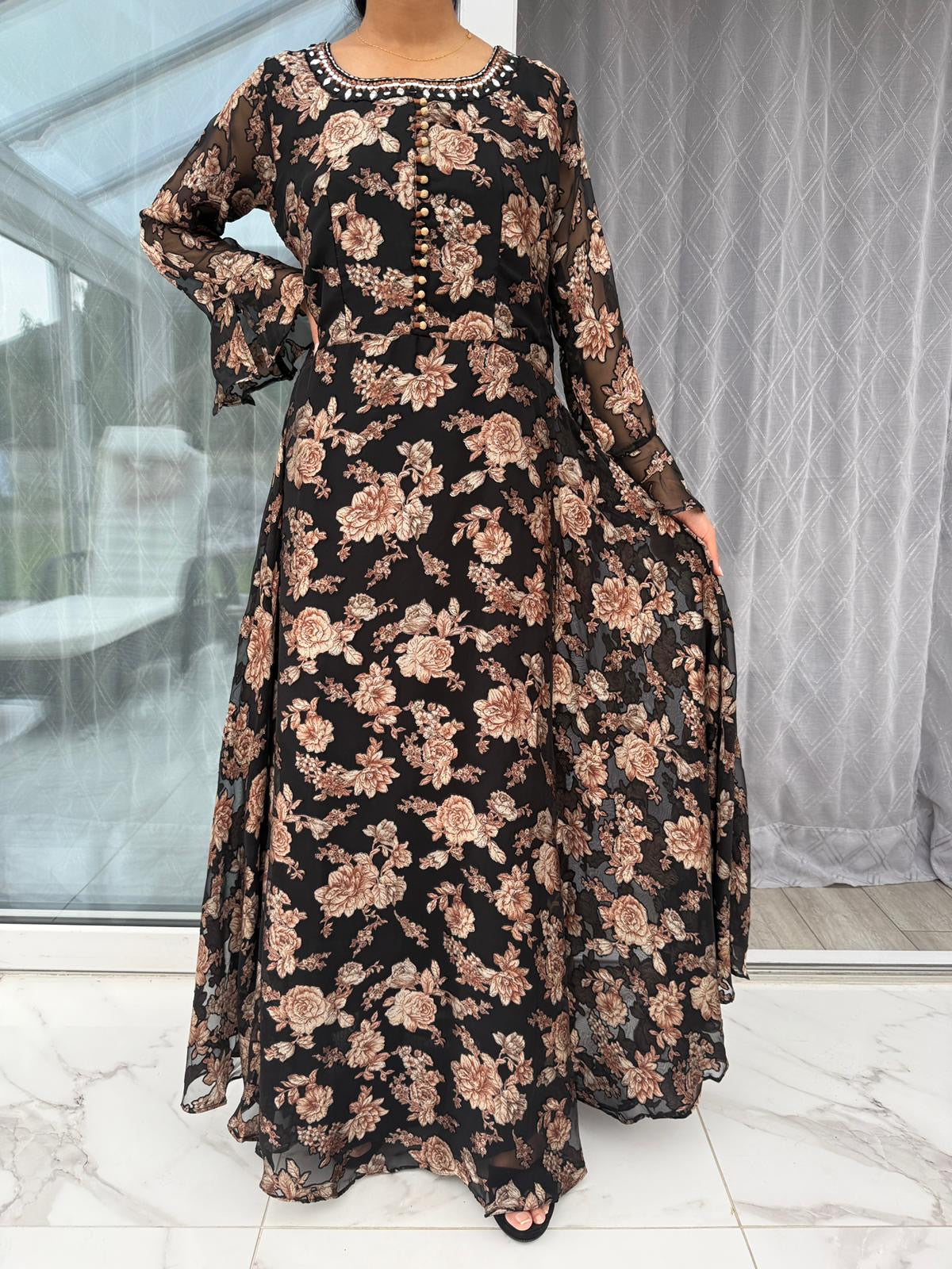 BRASSO CHIFFON MAXI