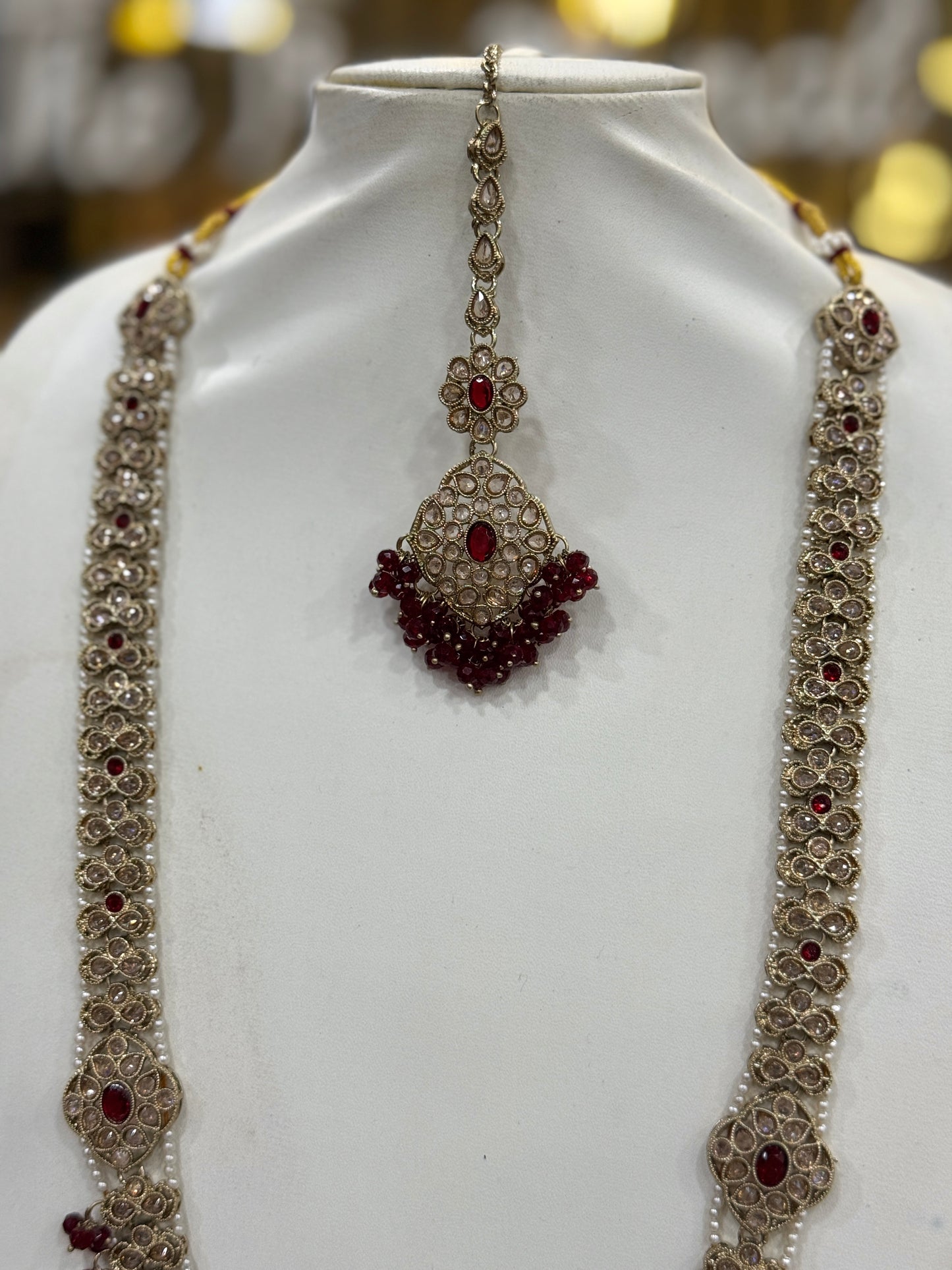 HAYAT MAROON - Mala jewellery set