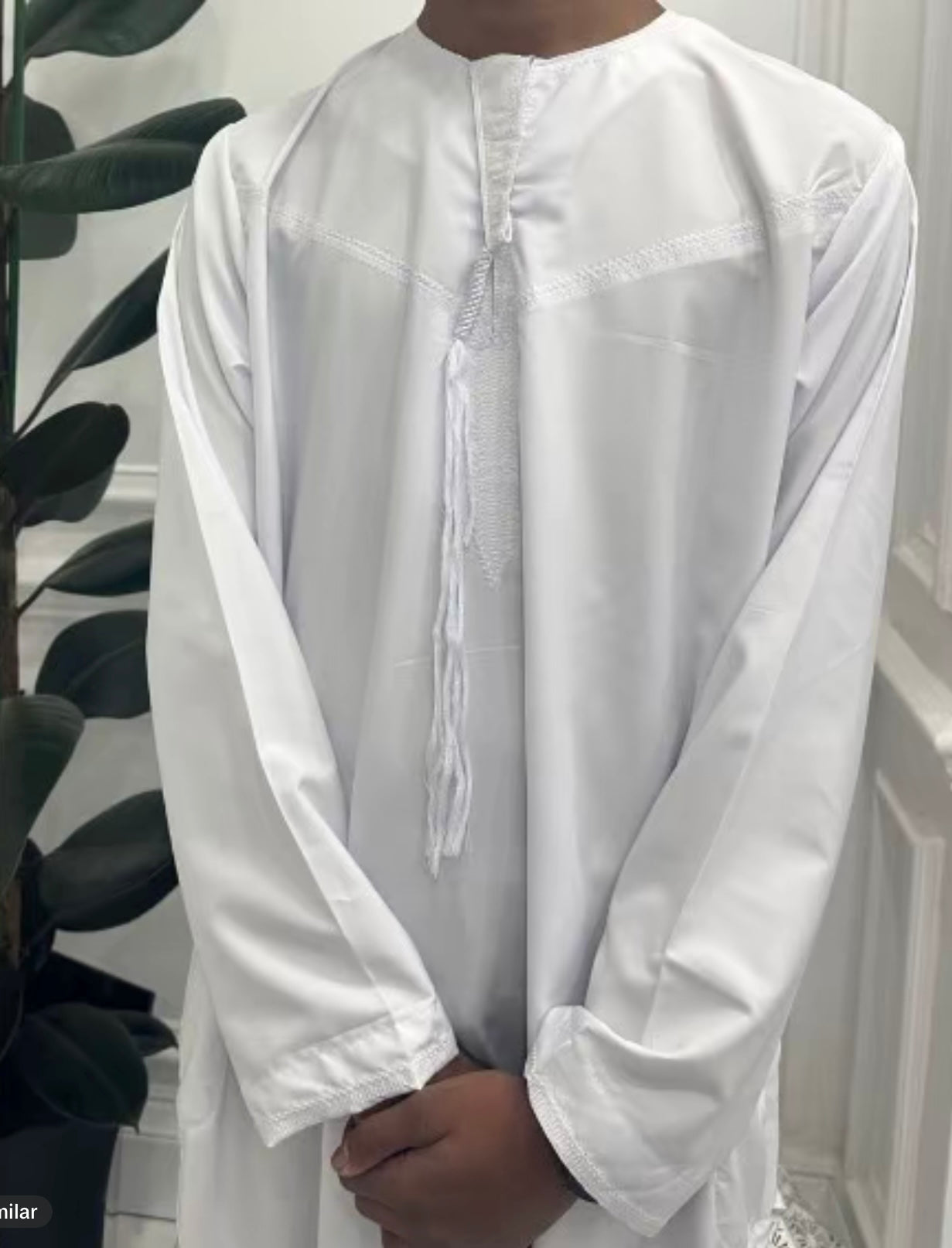 Men’s and Boy’s Embroidered Omani Tassel Thobe
