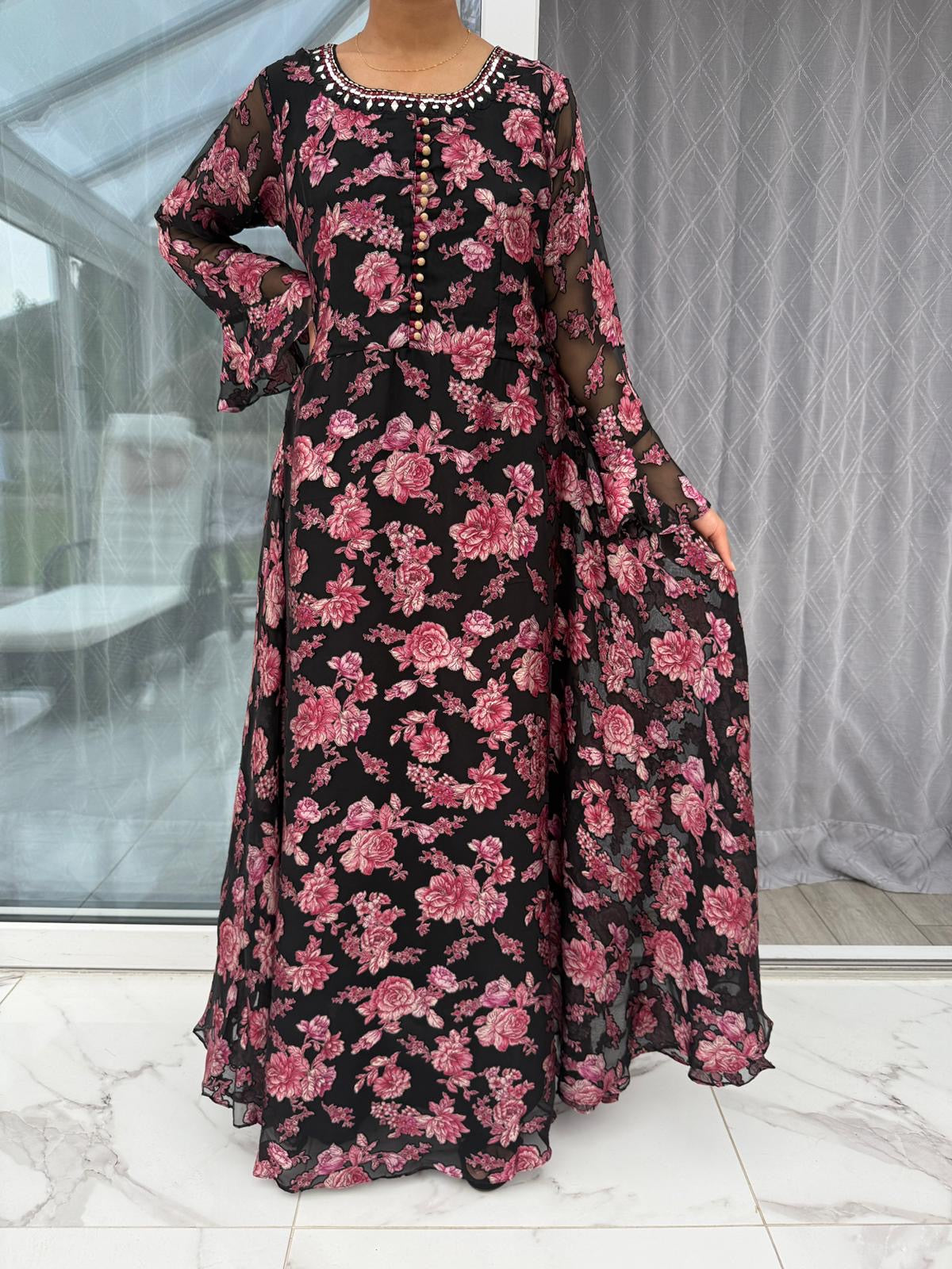 BRASSO CHIFFON MAXI