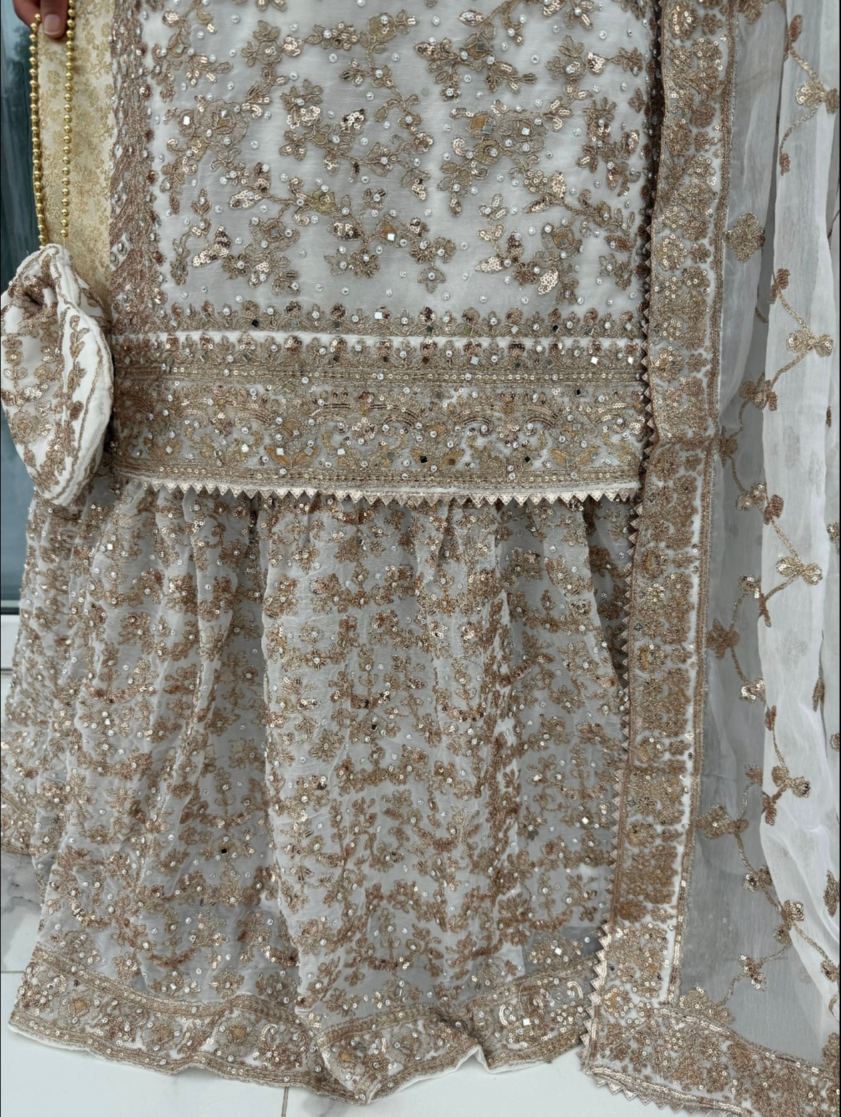ALISHA - Luxury brocade kameez with brocade lengha