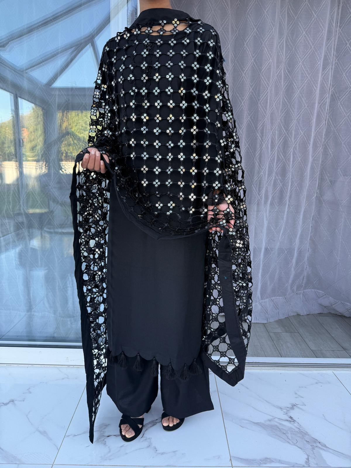 ZAR E NOOR - Winter dhanak outfit with hit foil mirror dupatta