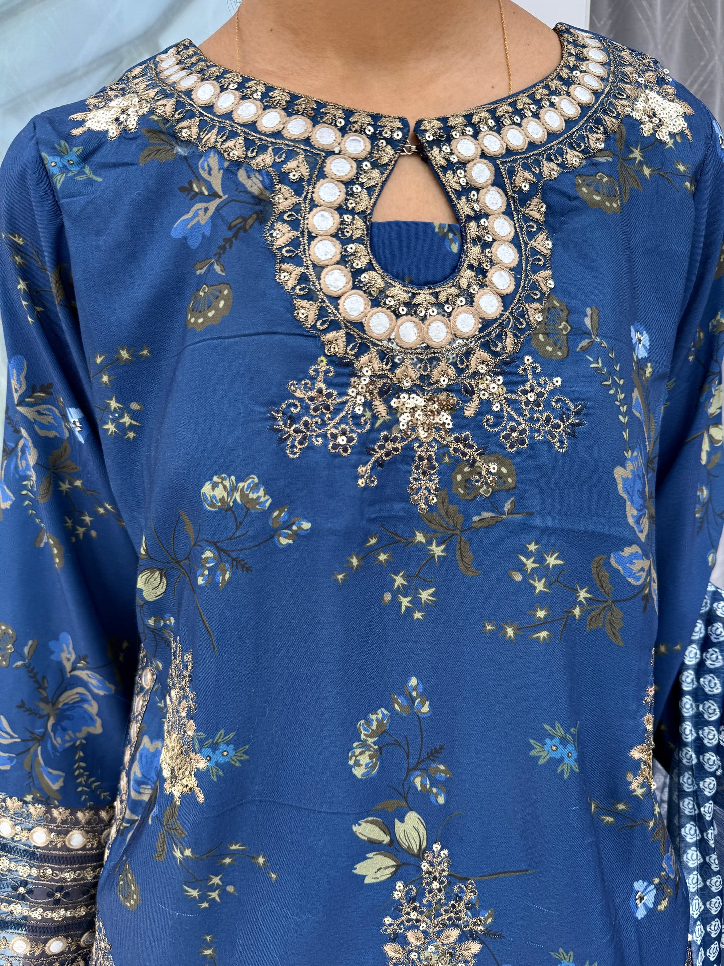 NYLA - Floral printed and embroidered outfit with Kali Sharara