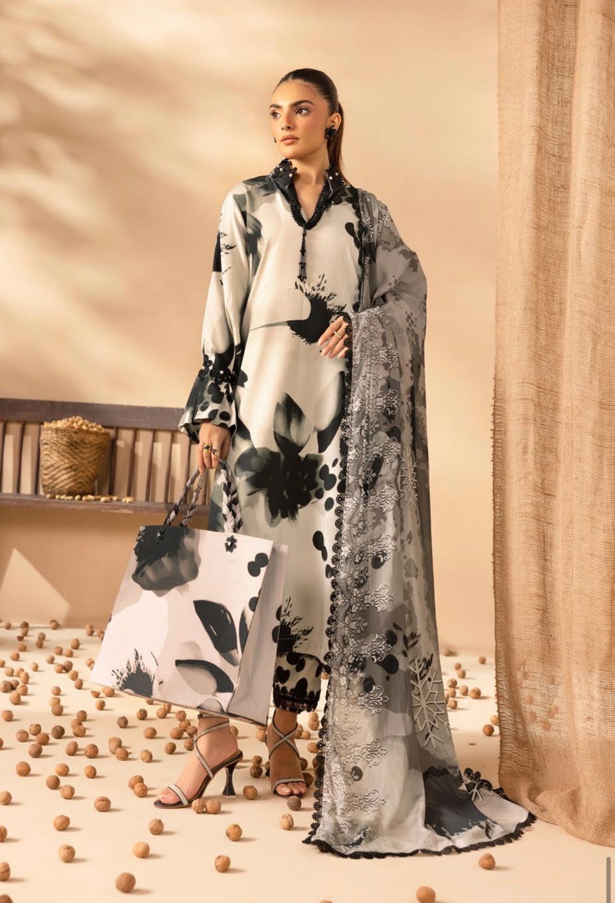 OMBRÉ SILK KHADDER WITH CHIFFON DIGITAL DUPATTA SIMRANS (PREORDER - DISPATCH 17/09/26)
