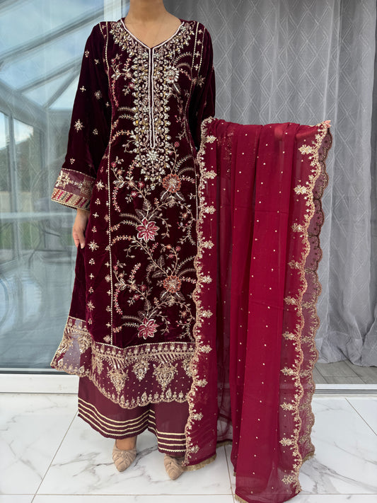 ZAHRA VELVET MARIA B INSPIRED