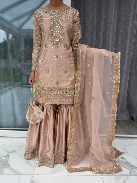 SANIA - Luxury embroidered silk gharara
