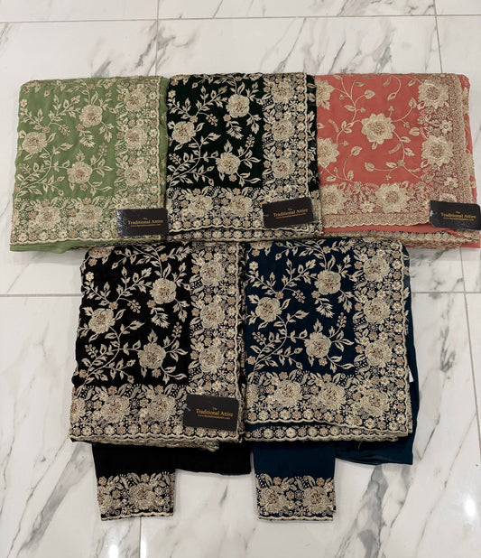 ESHA - Embroidered stonework Saree