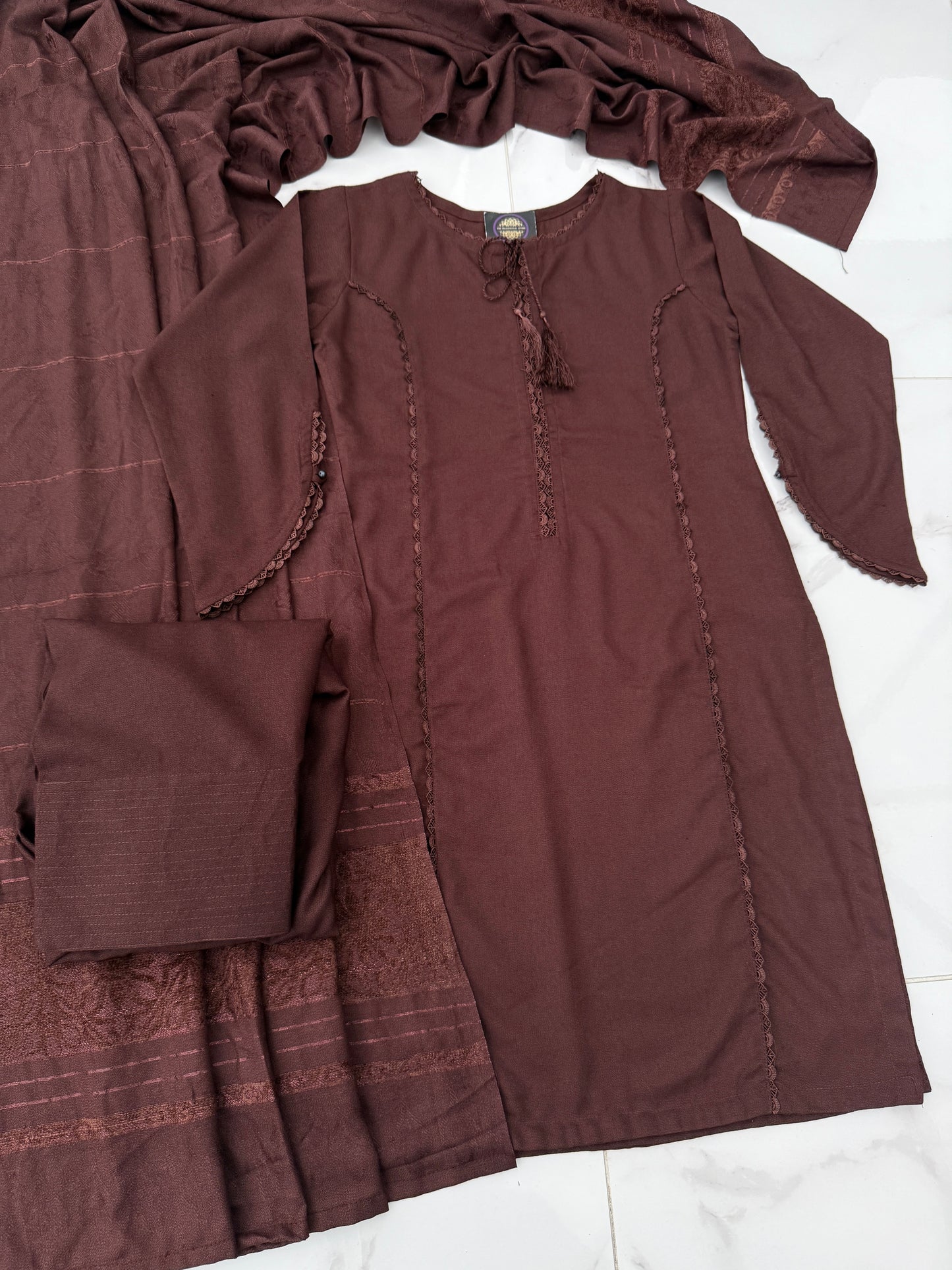 MARIAM DHANAK COLLECTION CHOCOLATE BROWN