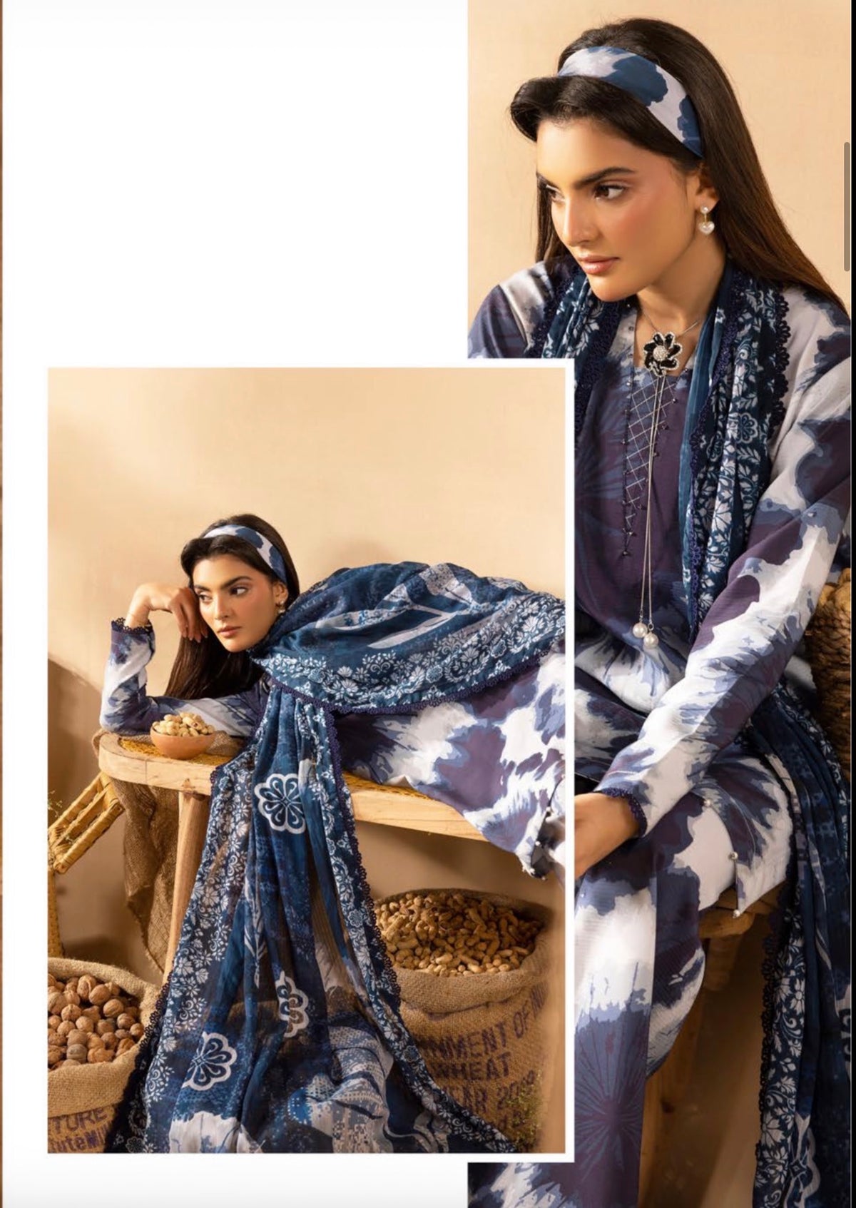OMBRÉ SILK KHADDER WITH CHIFFON DIGITAL DUPATTA SIMRANS (PREORDER - DISPATCH 17/09/26)