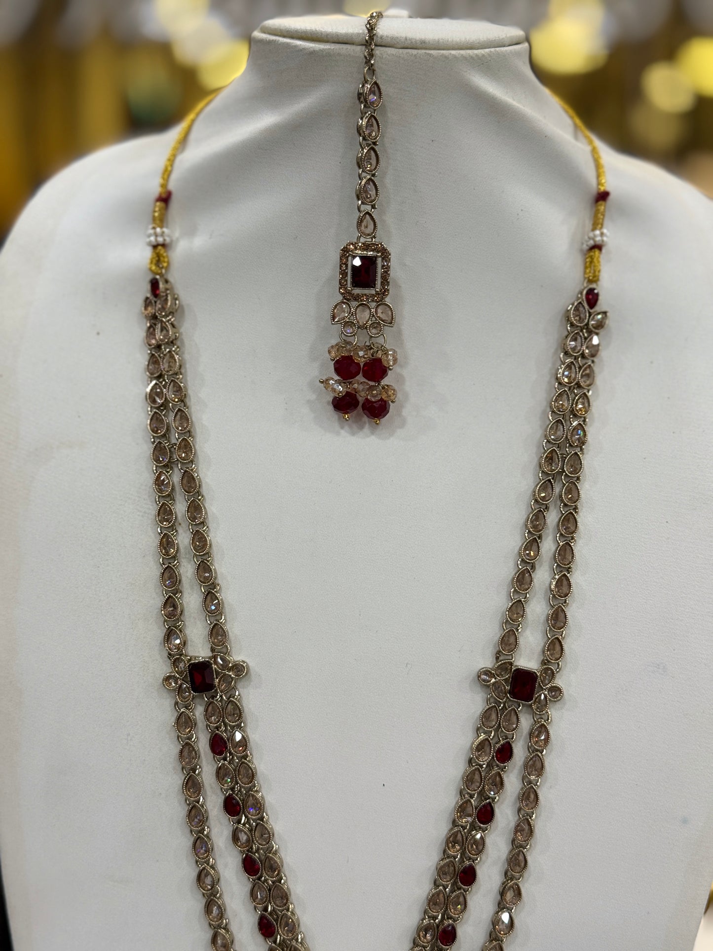 AZRA MAROON - Mala jewellery set