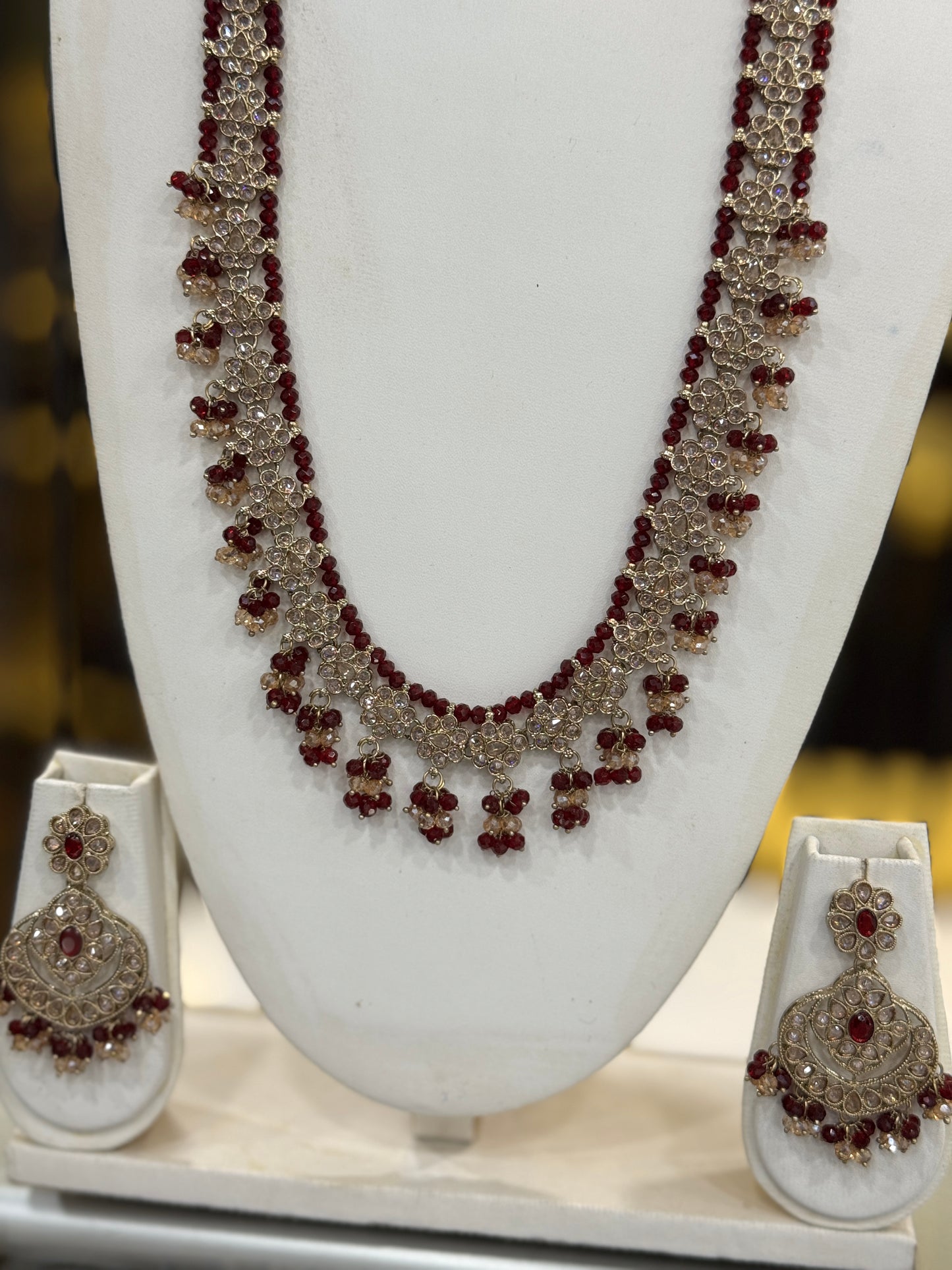 MAHA MAROON - Mala jewellery set