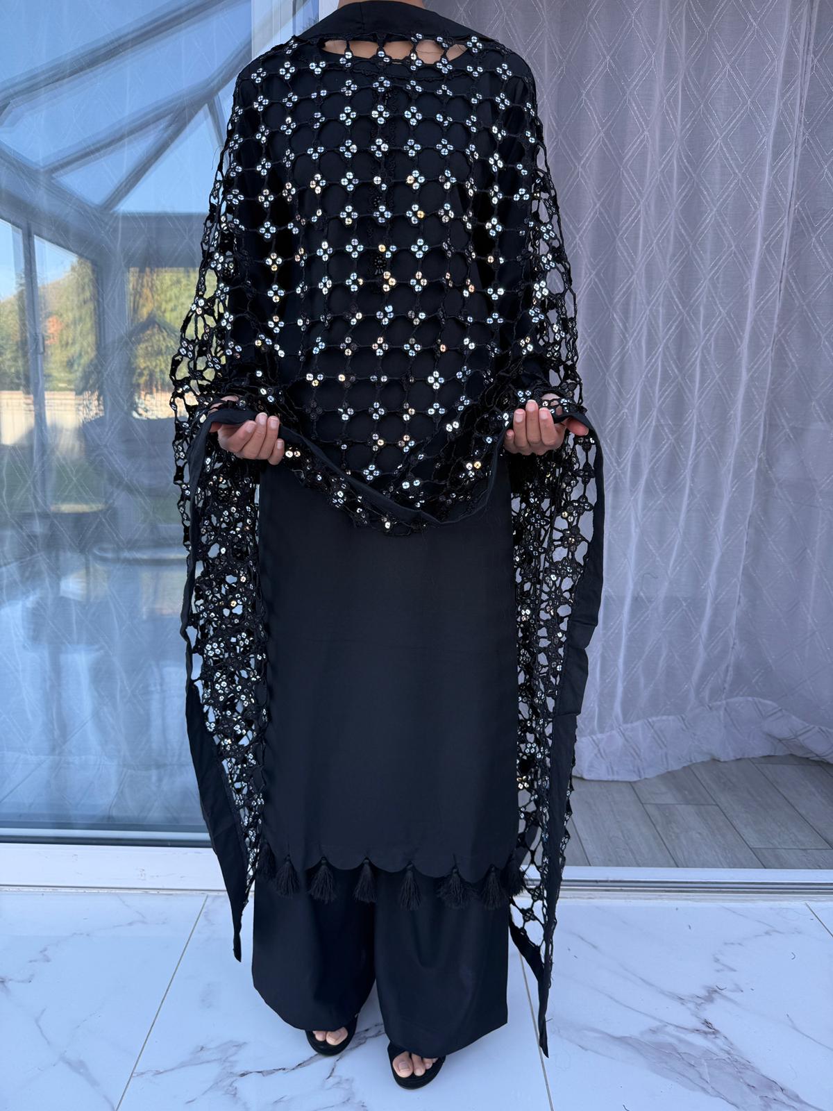 ZAR E NOOR - Winter dhanak outfit with hit foil mirror dupatta