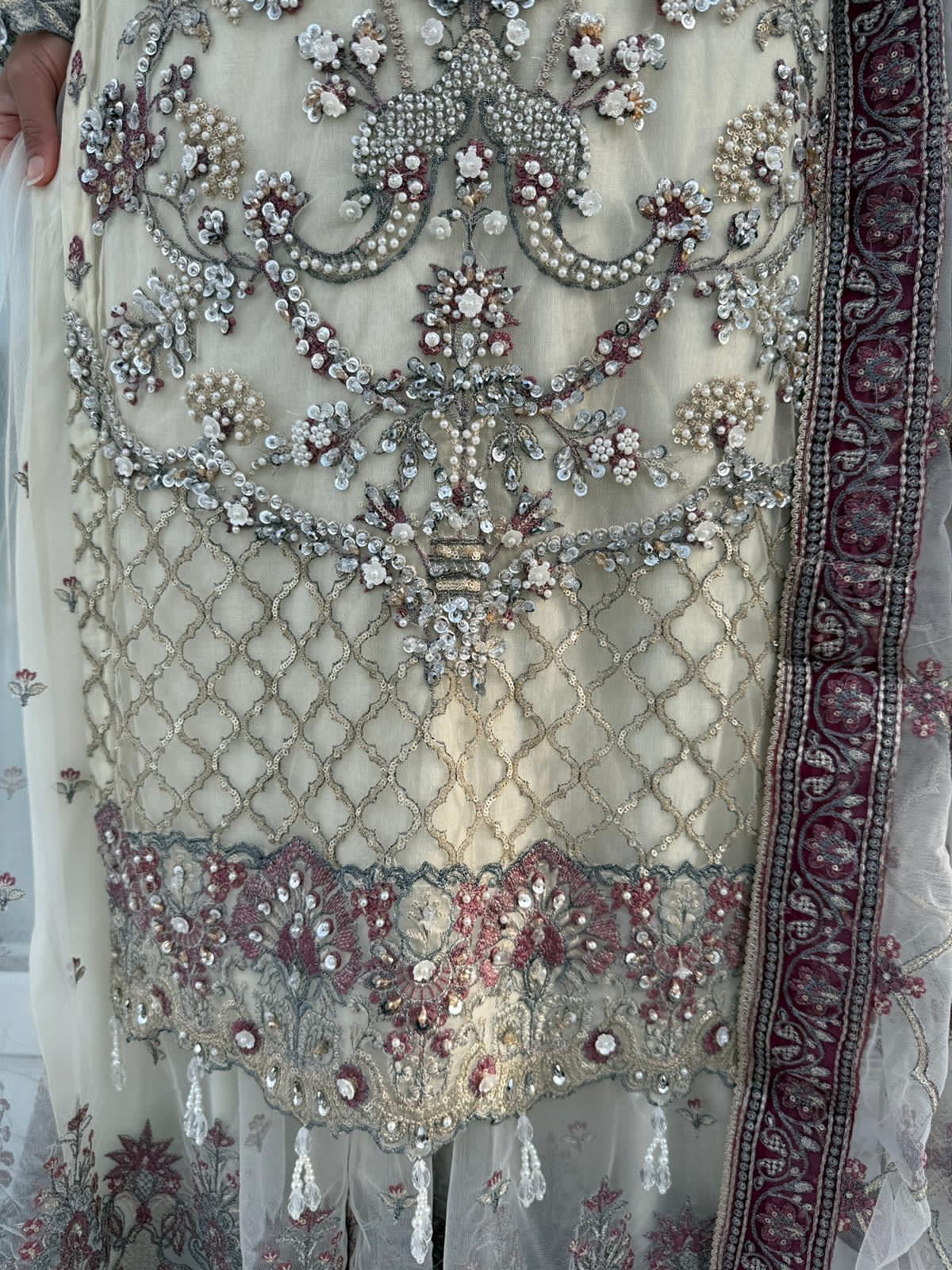 SAMAYA - Heavy embroidered net kameez with Sharara
