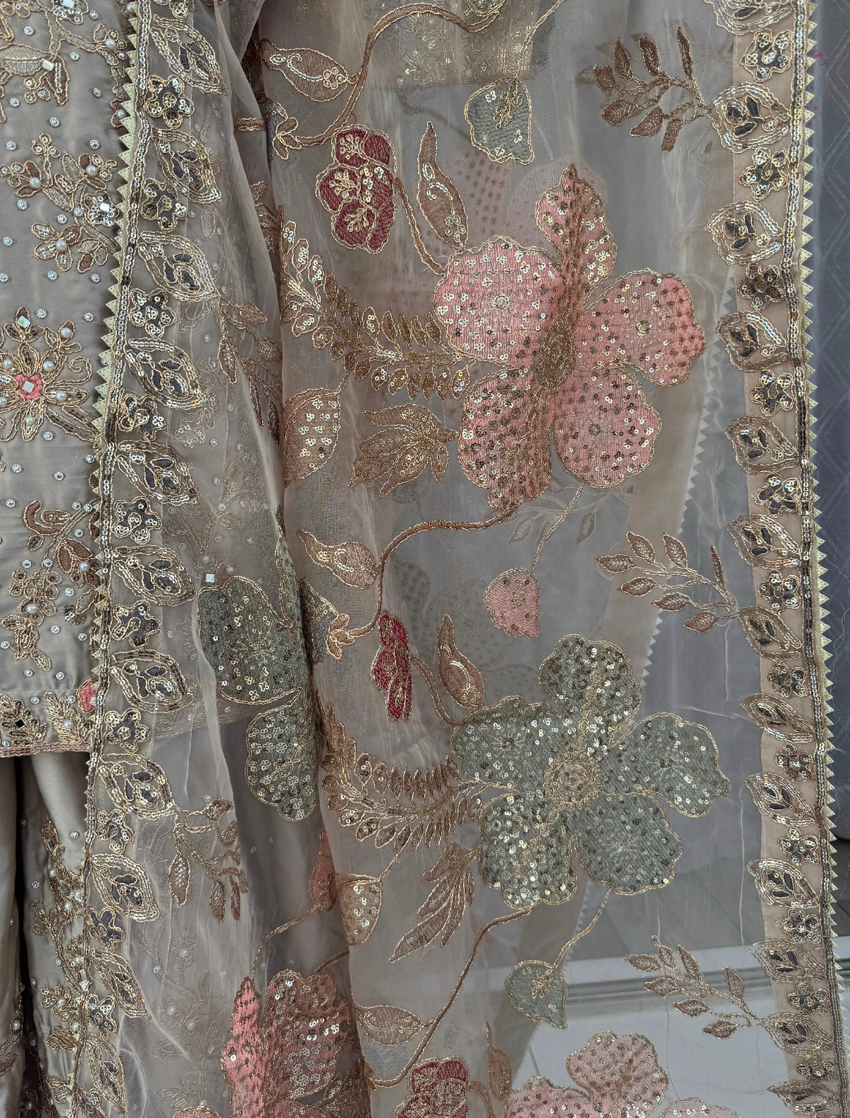 KHAANI - Embroidered luxury silk kameez with Sharara