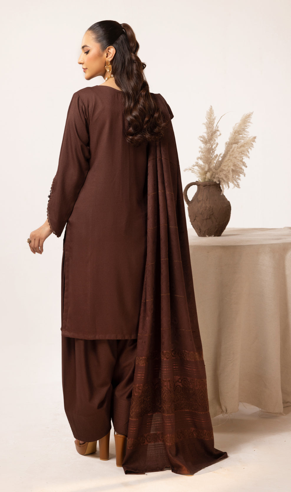 MARIAM DHANAK COLLECTION CHOCOLATE BROWN