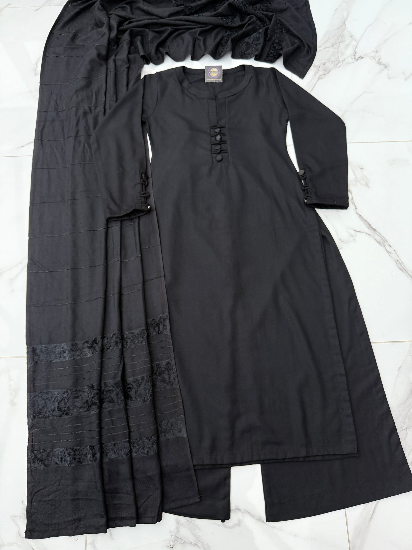 MARIAM DHANAK COLLECTION BLACK