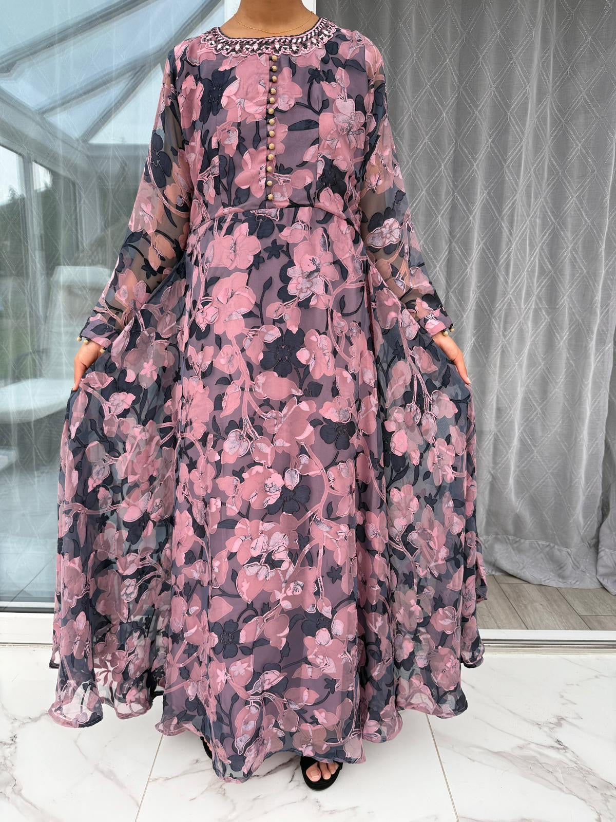 BRASSO CHIFFON MAXI