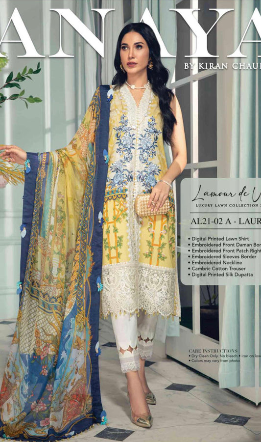 ORIGINAL ANAYA BY KIRAN CHAUDHRY - UNSTITCHED LAWN